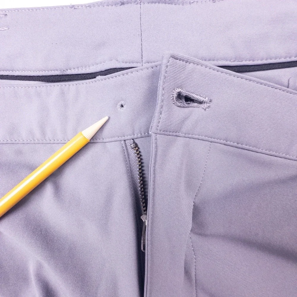 LULULEMON ABC Classic‎ Fit Pants Warpstreme Grey Men's 41x27 MISSING BUTTON
